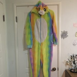 Rainbow cat adult  onesie